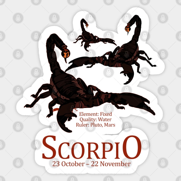 Scorpio Sticker by adamzworld